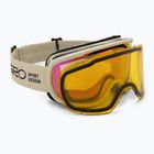 Women's ski goggles Giro Moxie stone stacked/amber pink/yellow