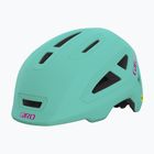 Giro Scamp II Integrated MIPS matte screaming teal/bright pink children's bike helmet
