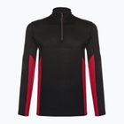 Men's thermal active sweatshirt Smartwool Merino Sport 1/4 Zip black/rythmic red