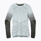 Women's thermal base layer sweatshirt Smartwool Intraknit Thermal Merino Base Layer Pattern Crew aqua