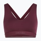 Thermal sports bra icebreaker Merino 125 Cool-Lite Sprite Racerback dark berry