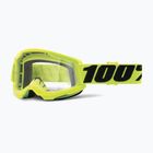 100% Strata 2 fluo yellow/clear cycling goggles