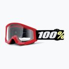Children's cycling goggles 100% Strata Mini groom red/clear