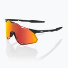 100% Hypercraft XS soft tact black/hiper red multilayer mirror sunglasses