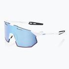 100% Hypercraft SQ soft tact white/hyper blue multilayer sunglasses