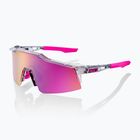Sunglasses 100% Speedcraft SL polished transculent grey/purple multilayer mirror