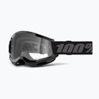 100% Strata 2 black/clear cycling goggles