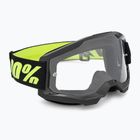 100% Strata 2 solar eclipse/clear cycling goggles