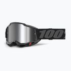 Bike goggles 100% Strata 2 black/silver mirror
