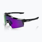 100% Speedcraft SL polished black/hyper polarised lavender mirror sunglasses