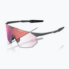 Sunglasses 100% Hypercraft SQ gloss light grey/rose gold mirror photochromic