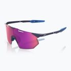 Sunglasses 100% Hypercraft SQ satin storm metallic/purple mirror