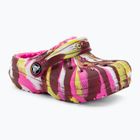 Crocs Classic Lined Marbled Clog electric pink/multi children's flip-flops