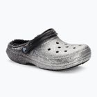 Crocs Classic Glitter Lined Clog black/silver flip-flops