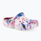 Women's Crocs Classic Lined Tie Dye Clog bordeaux/multi flip-flops