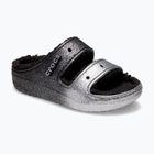 Crocs Classic Cozzzy Glitter Sandal black/silver flip-flops