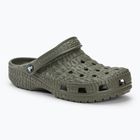 Crocs Classic Crocskin dusty olive slides