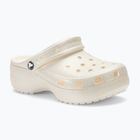 Women's Crocs Classic Platform Glitter chalk slides