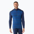 Men's thermal base layer sweatshirt Smartwool Merino 250 Baselayer 1/4 Zip Boxed deep navy color shift