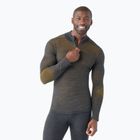 Men's Smartwool Intraknit Thermal Merino Baselayer 1/4 charcoal/honey gold thermal longsleeve