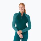 Women's thermal base layer sweatshirt Smartwool Classic Thermal Merino Baselayer 1/4 Zip Boxed emerald