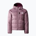 The North Face Reversible Perrito fawn grey/boysenberry children's winter jacket