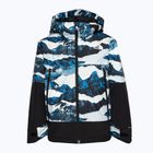 The North Face Freedom Insulated optic blue mountain traverse print children's ski jacket