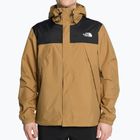 The North Face men's Antora utility brown/black rain jacket