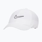Baseball cap Nike Club Unstructured Swoosh white/white