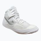 Nike Fury white/metallic silver wrestling shoes