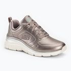 SKECHERS Fashion Fit Glow Up pewter women's shoes