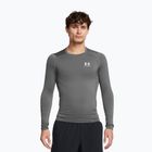 Men's Under Armour Heat Gear Armour Comp castlerock/white training longsleeve