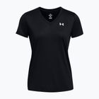 Women's training shirt Under Armour Tech SSV Solid black/white