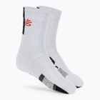 Men's basketball socks Under Armour Curry AD Playmaker 1P Mid halo gray/black/red