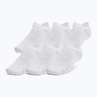 Under Armour Essential No Show 6 Pack training socks white/white/halo gray