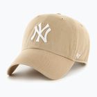 47 Brand MLB New York Yankees CLEAN UP W/No Loop Label khaki baseball cap