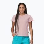 Women's Patagonia P-6 Logo Responsibili-Tee trekking t-shirt whisker pink