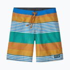 Men's Patagonia Wavefarer Boardshorts fitz stripe/pufferfish gold