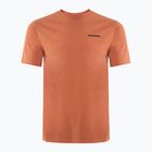 Men's Patagonia P-6 Logo Responsibili-Tee trekking shirt redtall rust