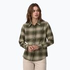 Women's Patagonia Fjord Flannel shirt cascade pine needle green