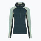 Women's Smartwool Classic Thermal Merino Base Layer 1/2 Zip Hoodie Boxed twilight/arctic green