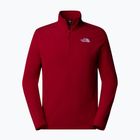 Men's The North Face 100 Glacier 1/4 Zip garnet red sweatshirt