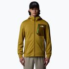 Men's The North Face Mountain Athletics Full Zip Fleece sweatshirt amber green/ moss green