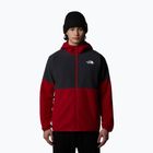 Men's The North Face Glacier Heavyweight Full Zip HD garnet red/asphalt grey sweatshirt