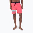 Men's Hurley Phantom Block Party 18" swim shorts neon pink