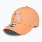Women's New Era Flower 9Forty Los Angeles Dodgers pastel pink baseball cap