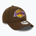 Men's New Era Repreve 9Forty Los Angeles Lakers baseball cap dark brown