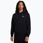 Men's sweatshirt Nike Club French Terry Pullover Hoodie black/black/white