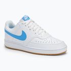 Men's Nike Court Vision Low white/gum yellow/university blue shoes