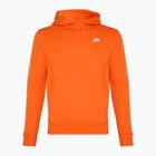 Men's Nike Sportswear Club Fleece Hoodie safety orange/ safety orange/ white